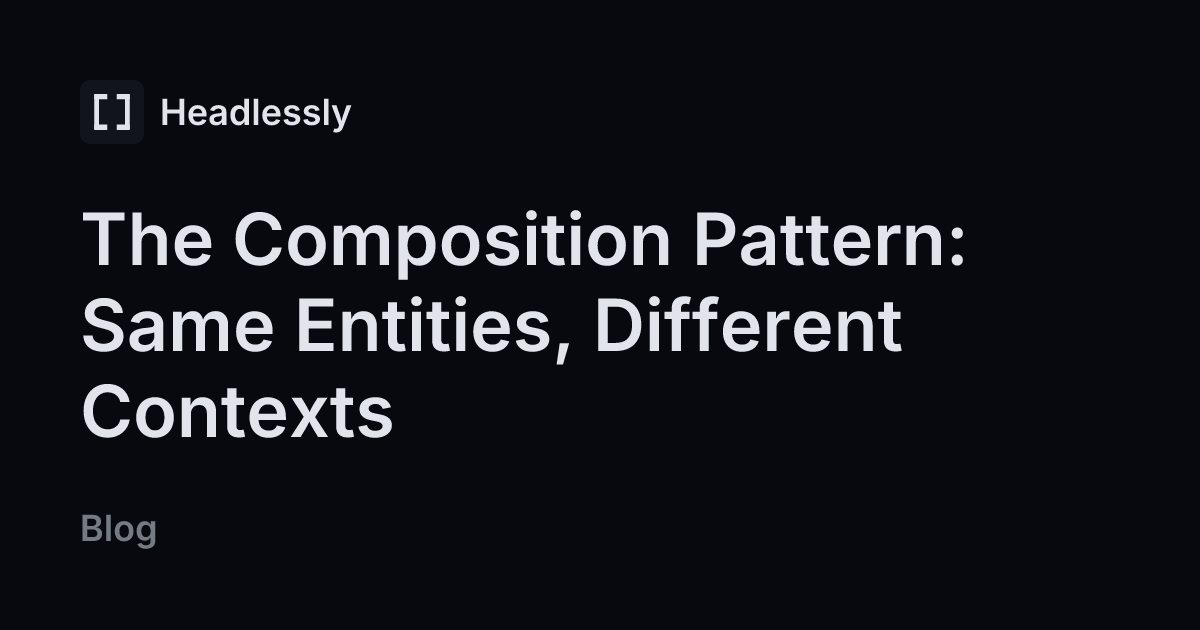 The Composition Pattern: Same Entities, Different Contexts — headless.ly